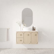 Port 900mm Wall Hung Single Vanity with Solid Surface Countertop